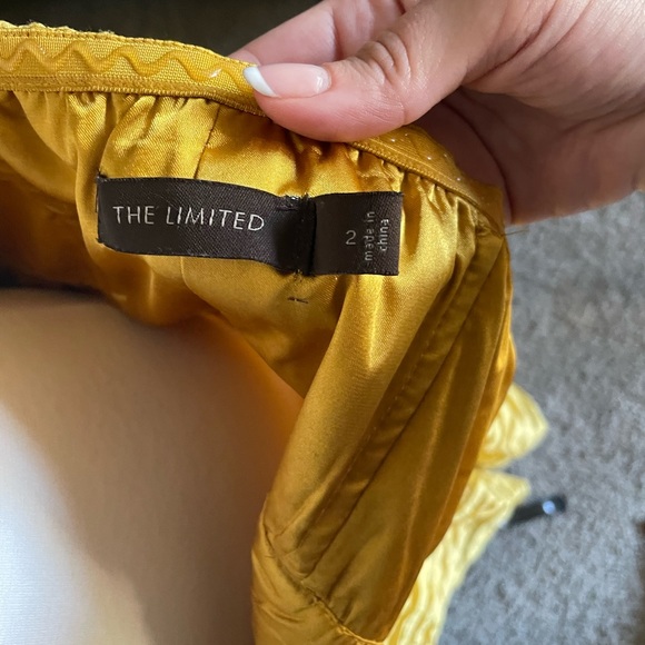 Mustard & Gold Striped The Limited Strapless Dress - Picture 3 of 3